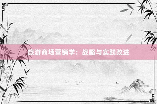 旅游商场营销学：战略与实践改进